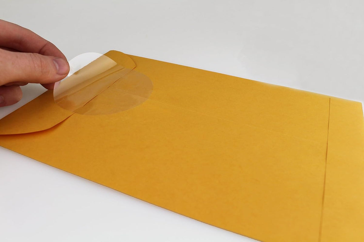 ChromaLabel 3 Inch Clear Round Wafer Seals, 500 per Roll