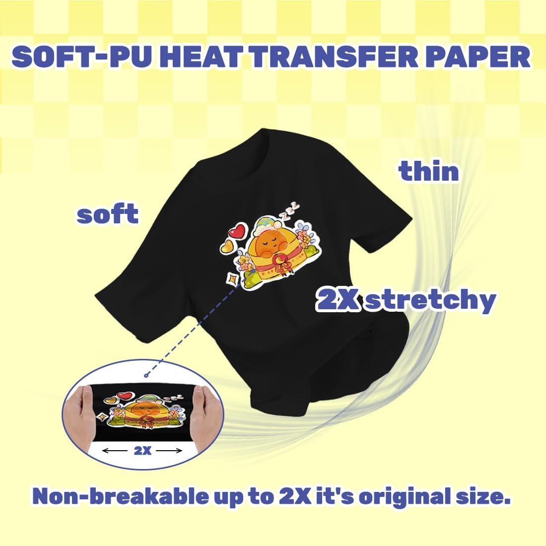 TranSmile Heat Transfer Paper for Inkjet & Laserjet Printer (10 Sheets, 8.5 x 11") Printable Heat Transfer Vinyl for Dark Fabrics Iron on Transfers for T Shirts(D3-10)