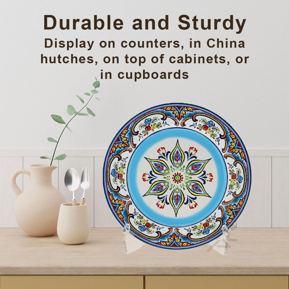 OnFireGuy Heavy Duty Plate Display Stand | 7.5-inch Clear Acrylic Easel for 8” – 11” Diameter Plates Photo Frames Books Plaques Tiles