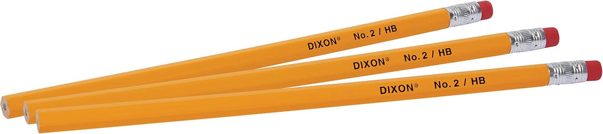Dixon No. 2 Yellow Pencils, Wood-Cased, Black Core, 20-Pack (14420)