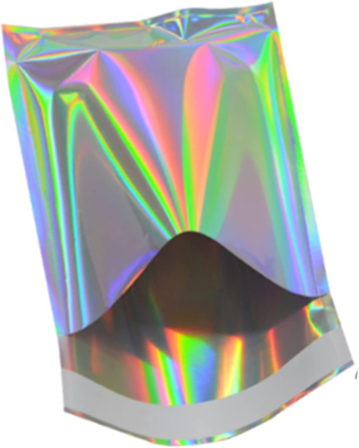 PABCK 100 Pack 6.49x9.06+1.57 inch Holographic Metallic Poly Mailers Self Sealing Packaging Aluminum Foil Glitter Bags Shipping Envelopes Mailing Storage Pouches for Shipping Packaging