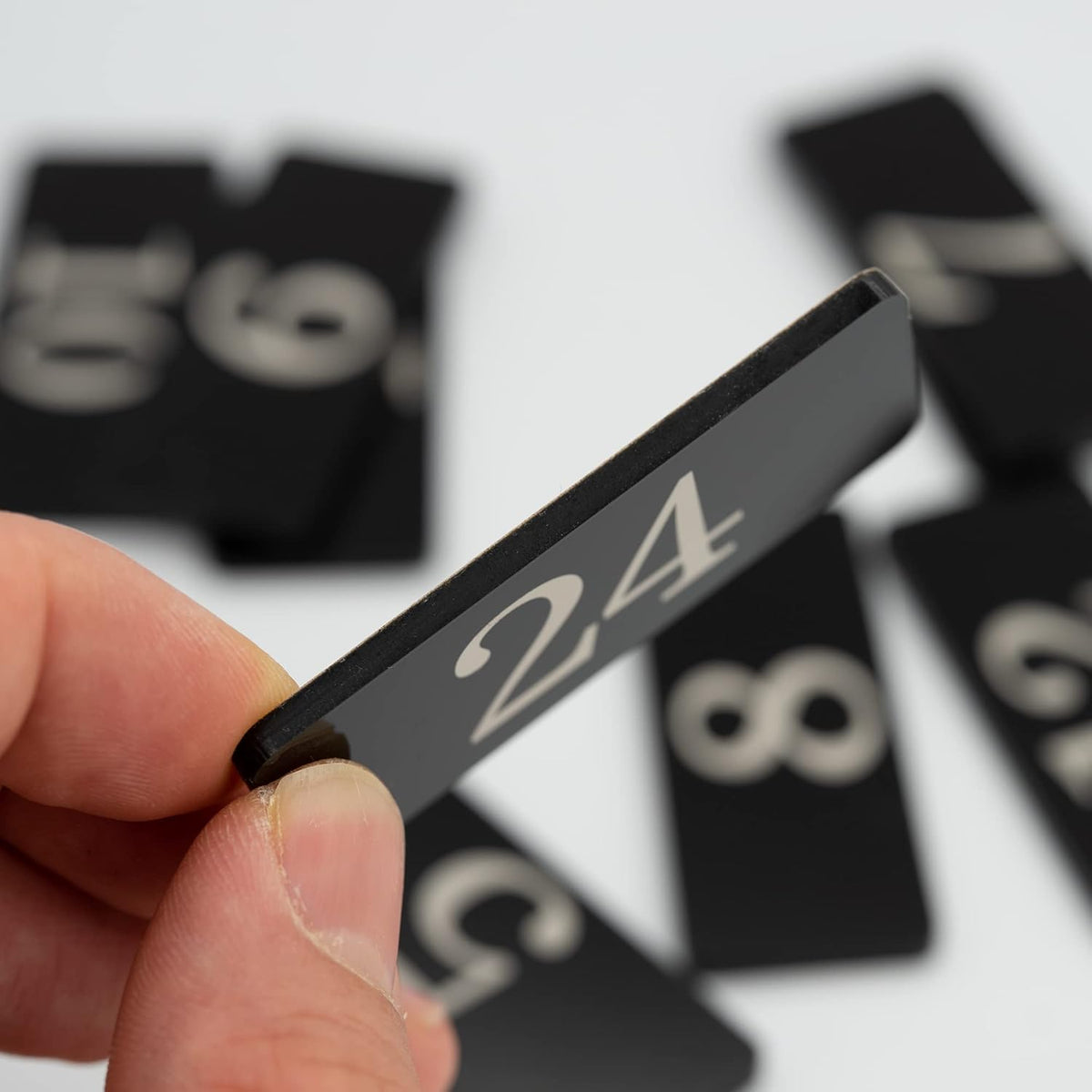 StayMax Plastic Rectangle Locker Numbered Sticker Room Number Table Number (1-50, Black)