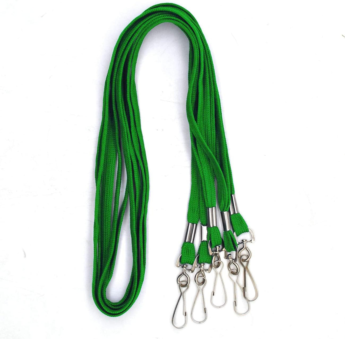 Beebel Lanyard 50PCS Lanyards with Swivel Hook clips for ID Name Badge Holder (Green)
