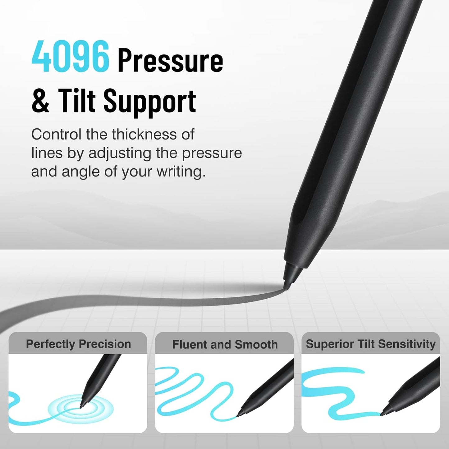 Magnetic Stylus Pen for Remarkable 2 Pen with Eraser, EMR Digital Stylus for Remarkable Pen Replacement Alternative Marker Plus, 4096 Pressure Sensitivity, Palm Rejection, Tilt Support with 10 Tips