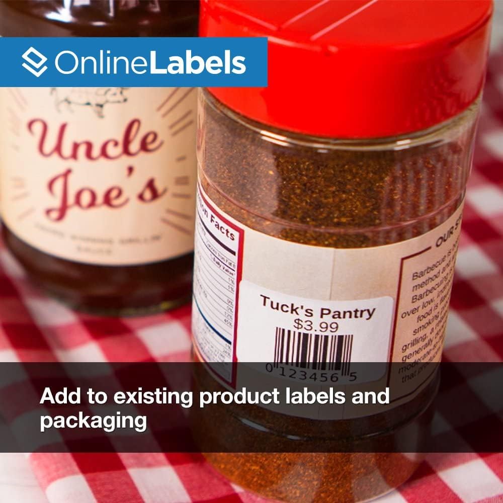 1.5 x 1 Rectangle Barcode Labels - Pack of 12,500 Labels, 250 Sheets - Inkjet/Laser Printer - Online Labels