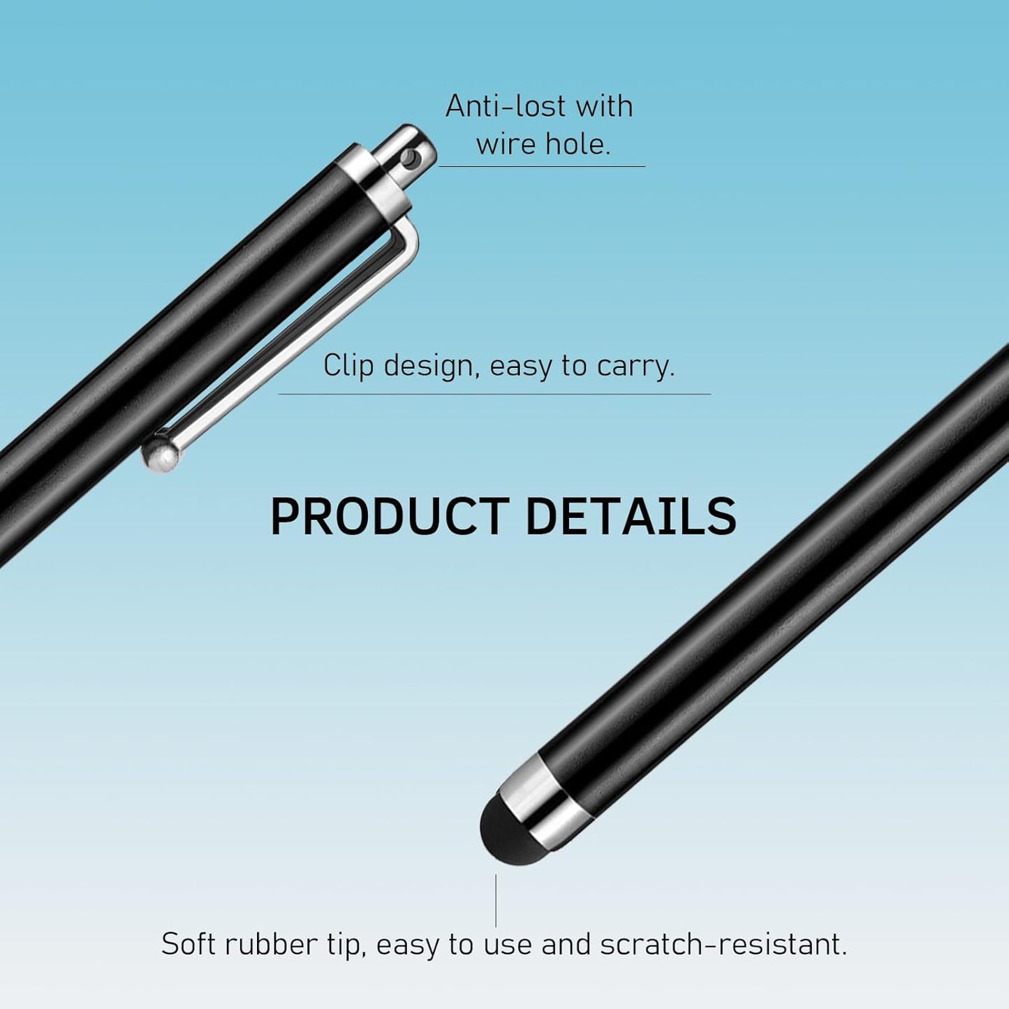 Stylus Pens for Touch Screens, AGREJO High Precision Universal Stylus for iPad iPhone Tablets Samsung Galaxy All Capacitive Touch Screens (10-Pack)