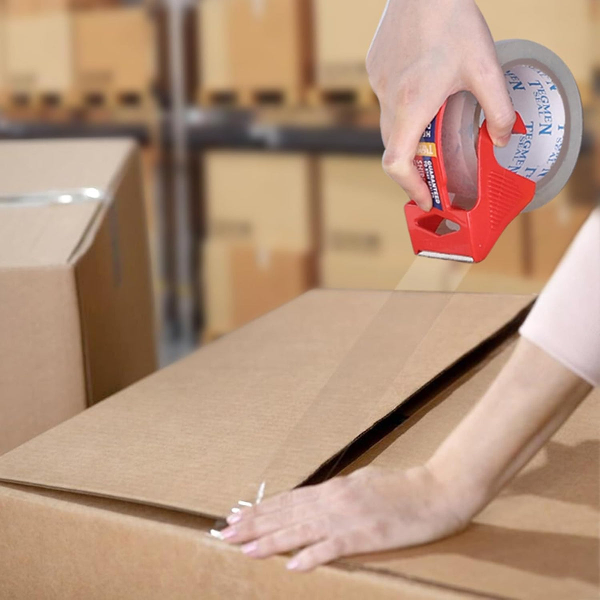 Heavy Duty Clear Packing Tape with Dispenser Combo for Shipping, Moving & Storage,Thicker Clear Packing Tape, 1.88 inches Wide, 60 Yards Per Roll, 36 Pack 2160 Total Yards