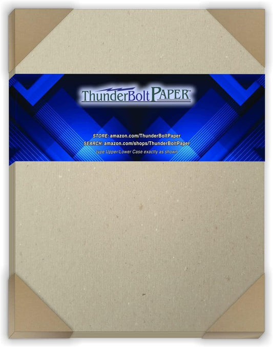 50 Sheets Chipboard 46pt (Point) 8.5 X 11 Inches Heavy Weight Letter Size .046 Caliper Thick Cardboard Craft|Packaging Brown Kraft Paper Board
