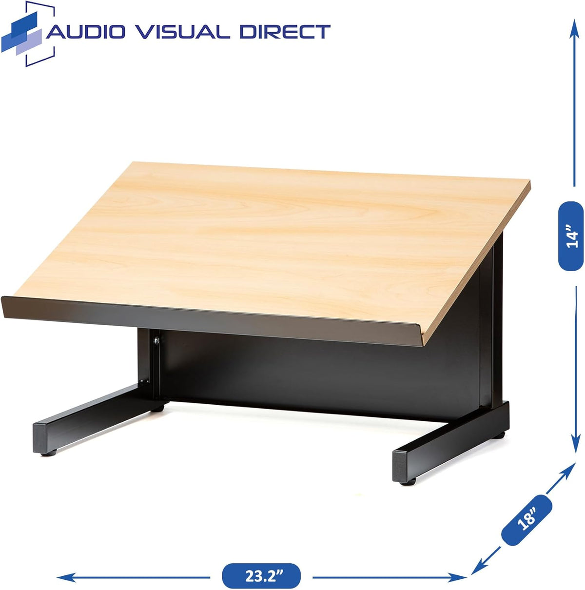 Audio Visual Direct Tabletop Lectern for Presentations, Black/Beech