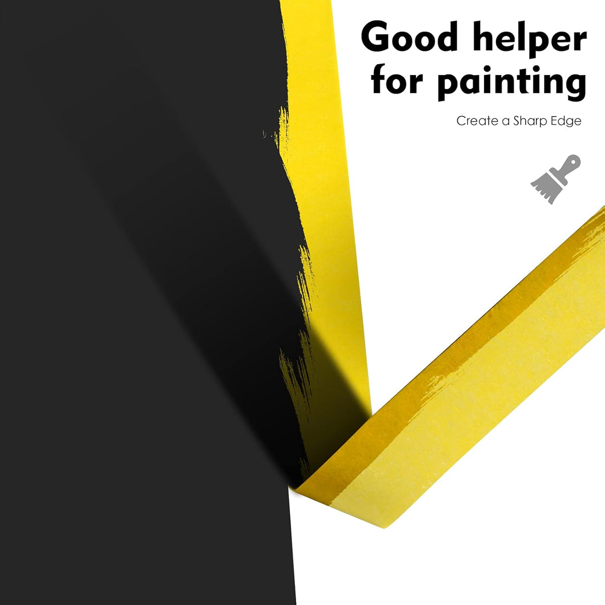 Yellow Painters Tape,1" x 60 Yards x 5 Rolls (300 Yards Total) - Medium Adhesive Masking Tape for Painting,Labeling,DIY Crafting,Decoration and School Projects