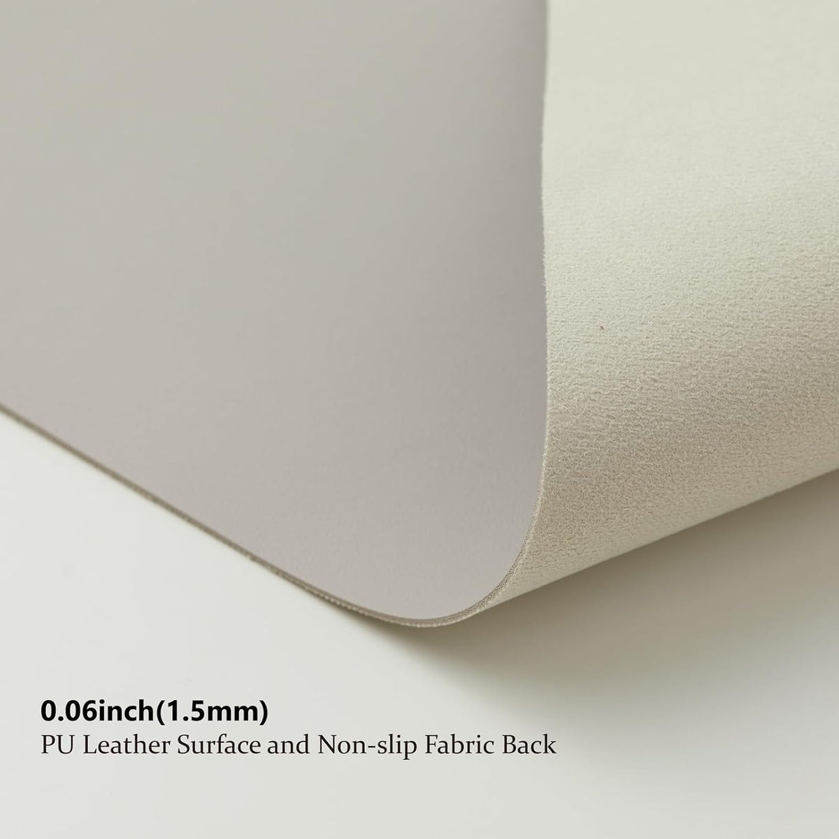 Large Desk Mat - 47.2"x 17" Non-Slip PU Desk Pad for Office and Home - Ideal for Large Mouse Pad and Desk Mats on Top of Desks(Light Gray)