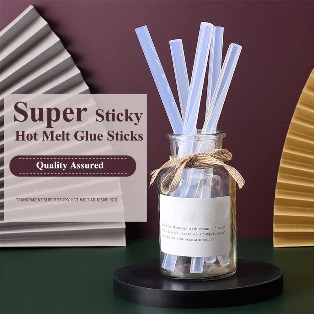 MONVICT 200 Pack Mini Hot Glue Gun Sticks with 4" Long 0.27” Diameter, Craft Hot Glue Pastes All Purpose Hot Melt Glue Sticks for Most Glue Guns, Clear Glue Sticks for DIY, Arts & Crafts