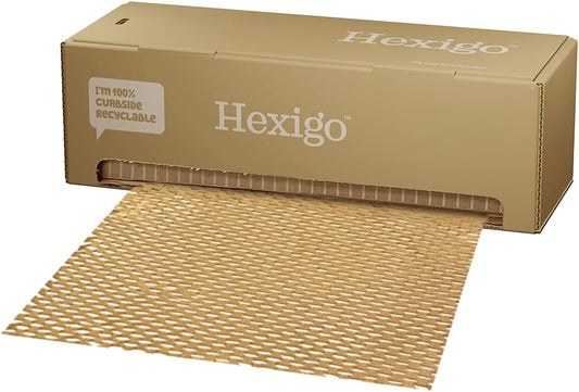 The Boxery Honeycomb Packing Paper 15”x3600” (300’) Self Dispensed Box, Cushioning Wrap, Box Filler, Void Filling, Shipping & Moving Supplies, Alternative to Plastic Bubble|Eco Friendly-Small Business