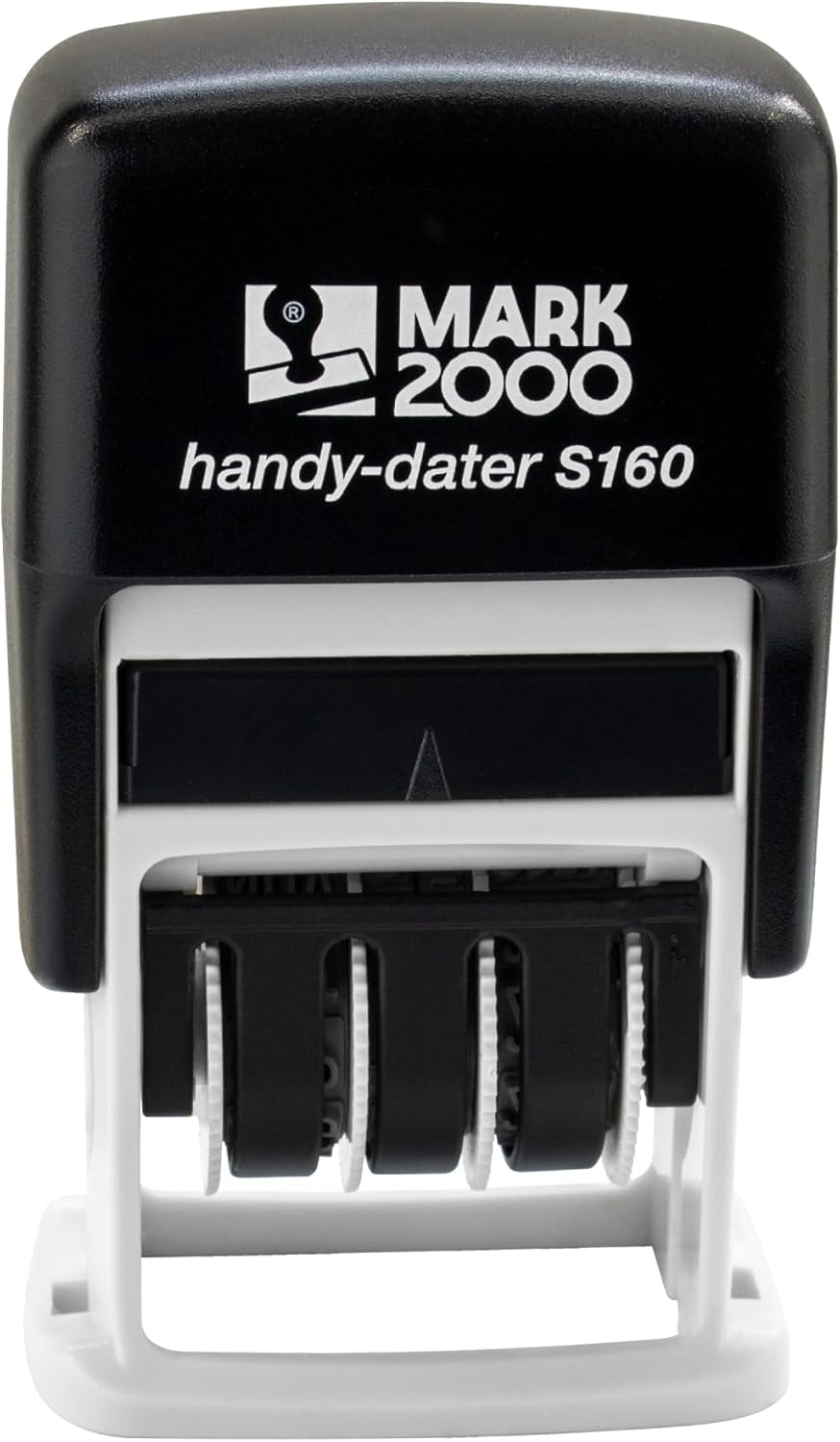 Mark 2000 Self-Inking Rubber Date Office Stamp with Scanned Phrase & Date - Black Ink (Handy-Dater S160), 12-Year Band