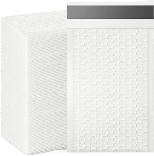 packbabol Bubble Mailers, 4x7 Inch Padded Bubble Mailers Pack of 100 Bubble Envelopes Opaque Self Seal Adhesive Waterproof Bags for Shipping and Packaging (White, 4x7-100Pc)
