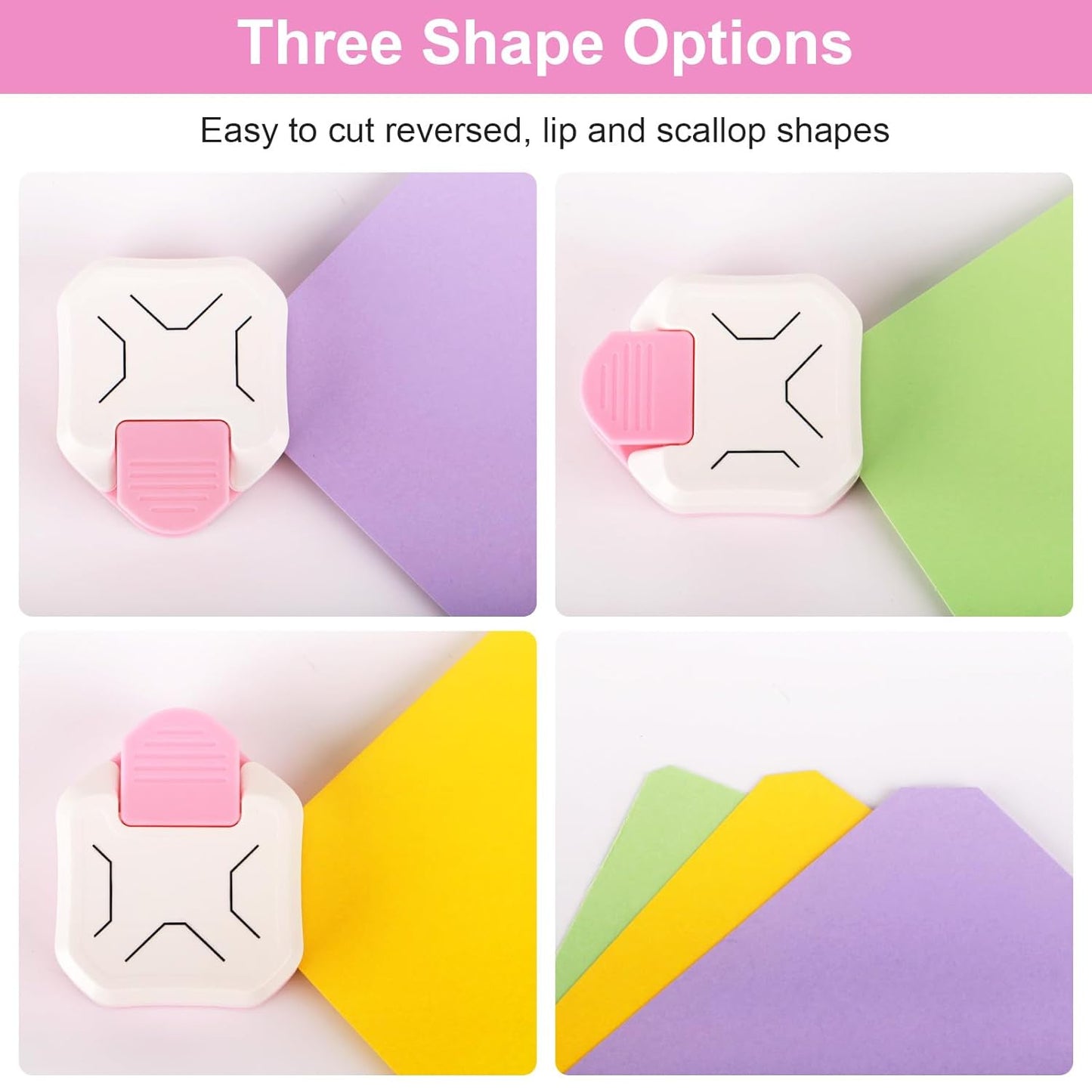 Paper Corner Cutter, Chamfer Corner Punch Corner Puncher for Paper Crafts, 3 in 1 Flat Angle (5mm, 10mm and 15mm) Edge Cutter for Cardstock, Card Making, Scrapbook Supplies