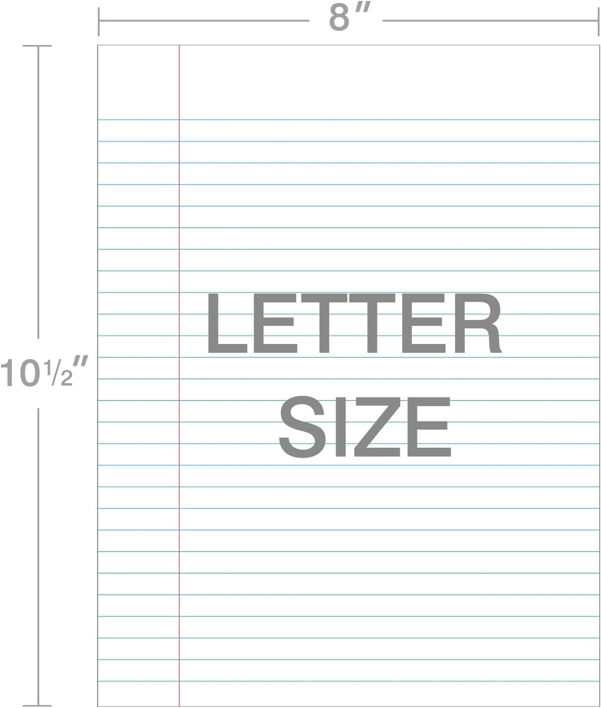 Kaisa Notebook Paper - 24 Pack, 8x10.5, Wide Ruled, 3-Ring Binder, 125 Sheets/Pack, 3-Hole Punch
