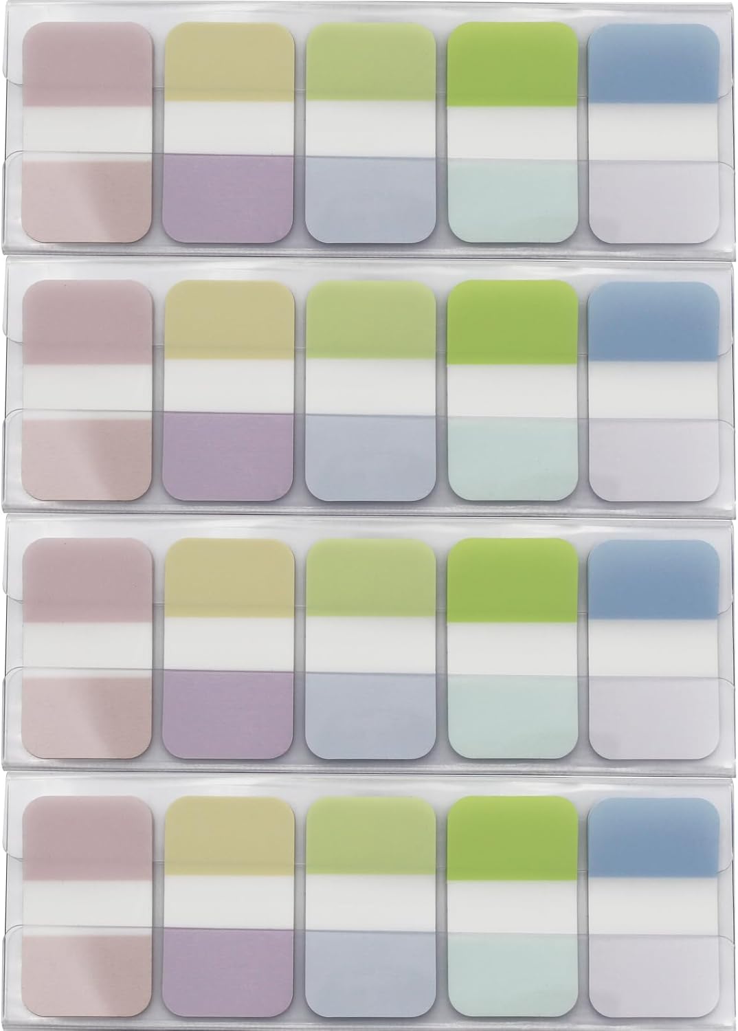 Tabs Flags Solid Assorted Colors, 0.98 x 1.71 Inch Alternating Sticky Tabs, Easy to Post, 4 On-The-Go Dispensers/Pack, 400 Pages Total