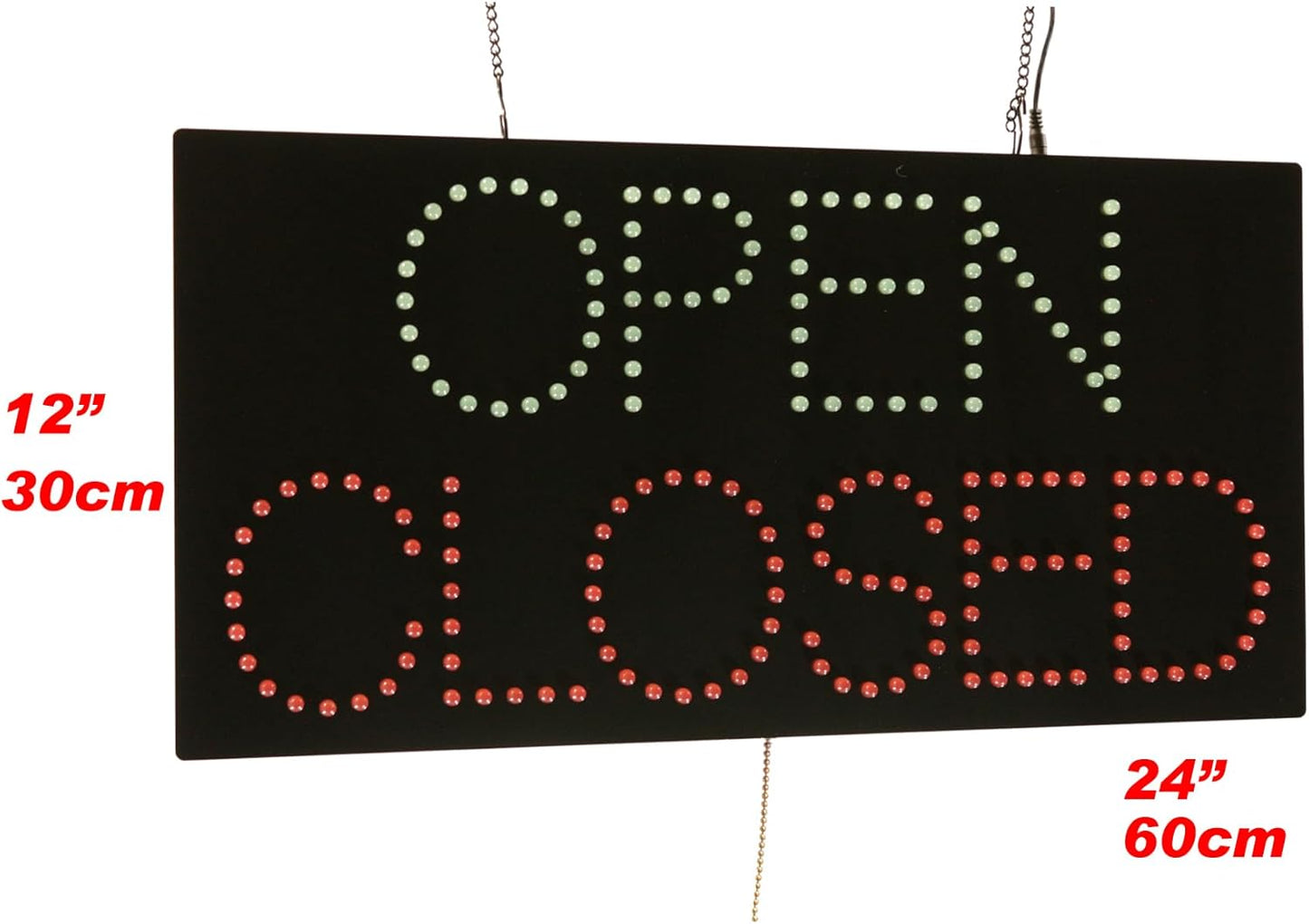 Open Closed Sign, Up-Down, 24"x12", 60x30cm, TOPKING, LED, Neon, Florescent, Signage, Signboard, Display, Billboard, Screen, Grand Opening, Gift