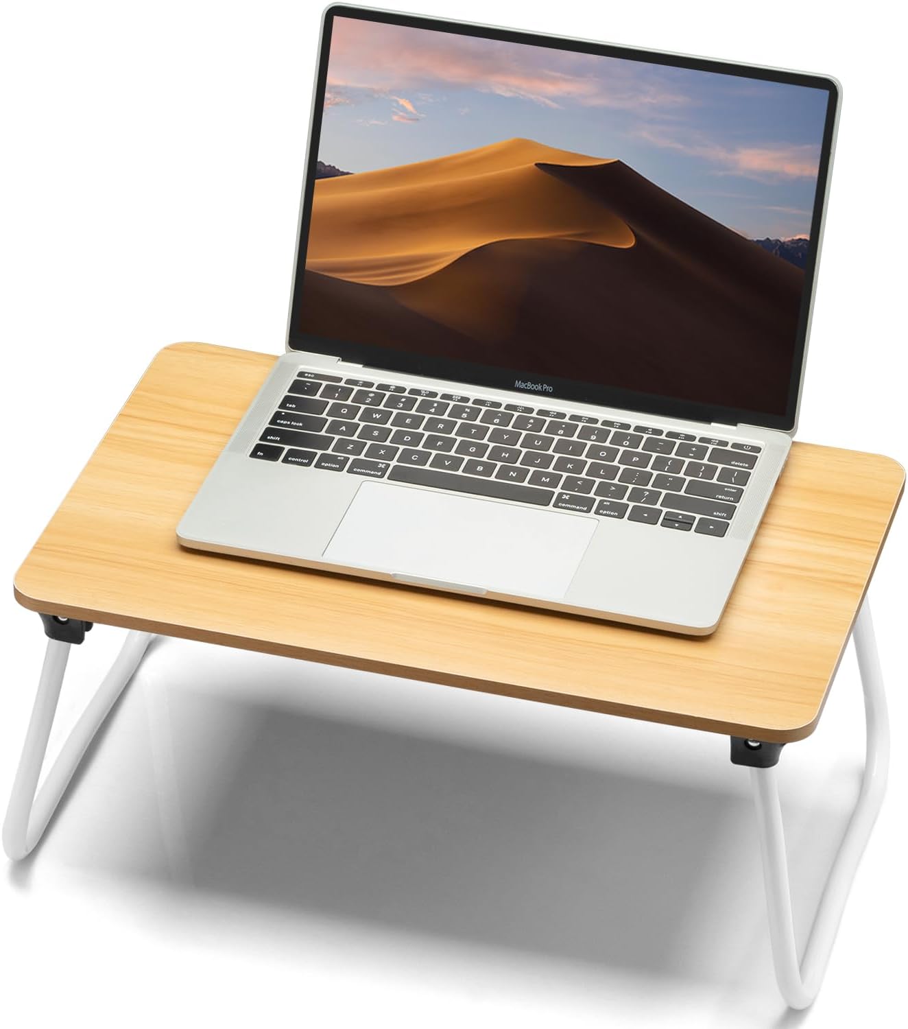 Foldable Lap Desk, Laptop Bed Desk, Portable Bed Table, Laptop Stand for Bed & Couch, Lightweight & Mini - Oak