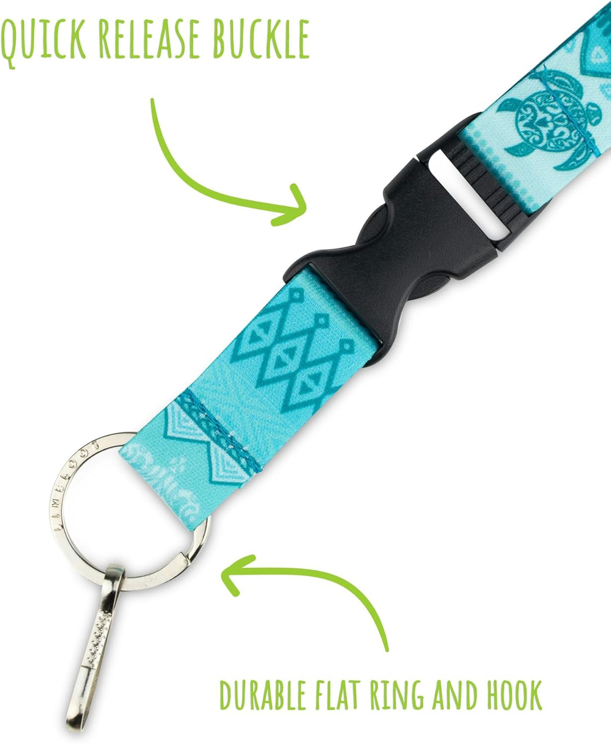 Limeloot Lanyard for Keys, ID Badge, Accessories | Neck Lanyard for Men and Women with Quick Release Buckle and Flat Ring