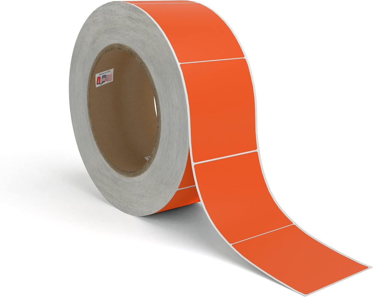 Kenco Color Coding 3 X 5 Rectangle Labels, Inventory Control Stickers 500 Labels Per Roll, Made in The USA (Orange)