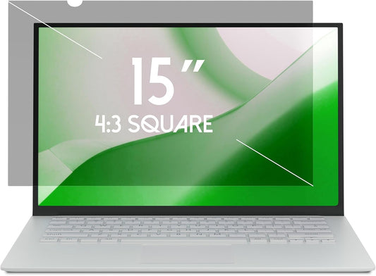 15 Inch Laptop Privacy Screen Shield for 4:3 Display - Anti Glare Computer Privacy Screen Cover | Blue Light Blocking Screen Protector | Scratch Resistant UV Filter | Attachment Type