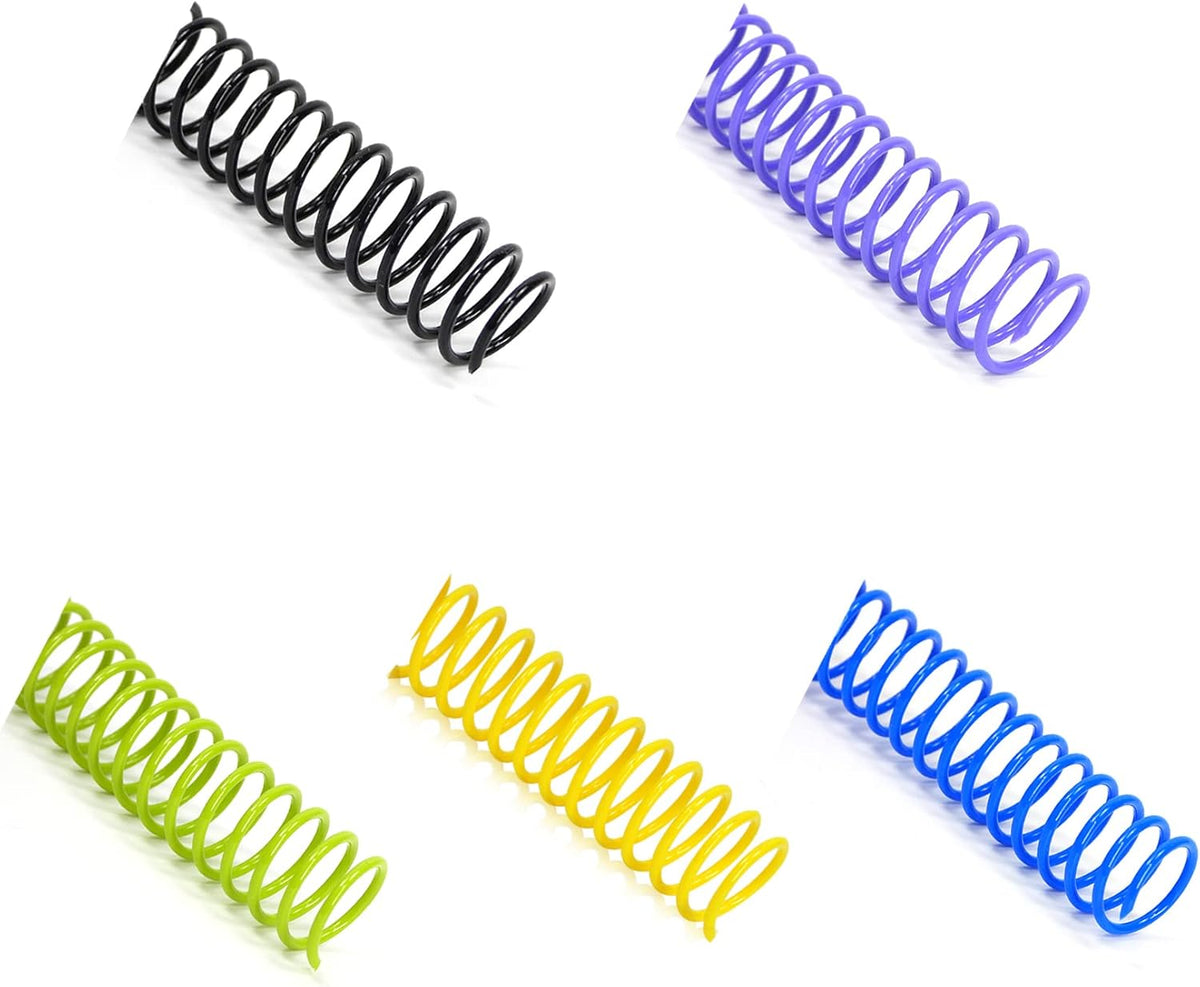 Rayson 5/8" Plastic Coil Binding Spines, 15.9mm Multicolored Spiral Binding Coil 140 Sheet Capacity, 4:1 Pitch - 100/Box for Business and Educational Purposes