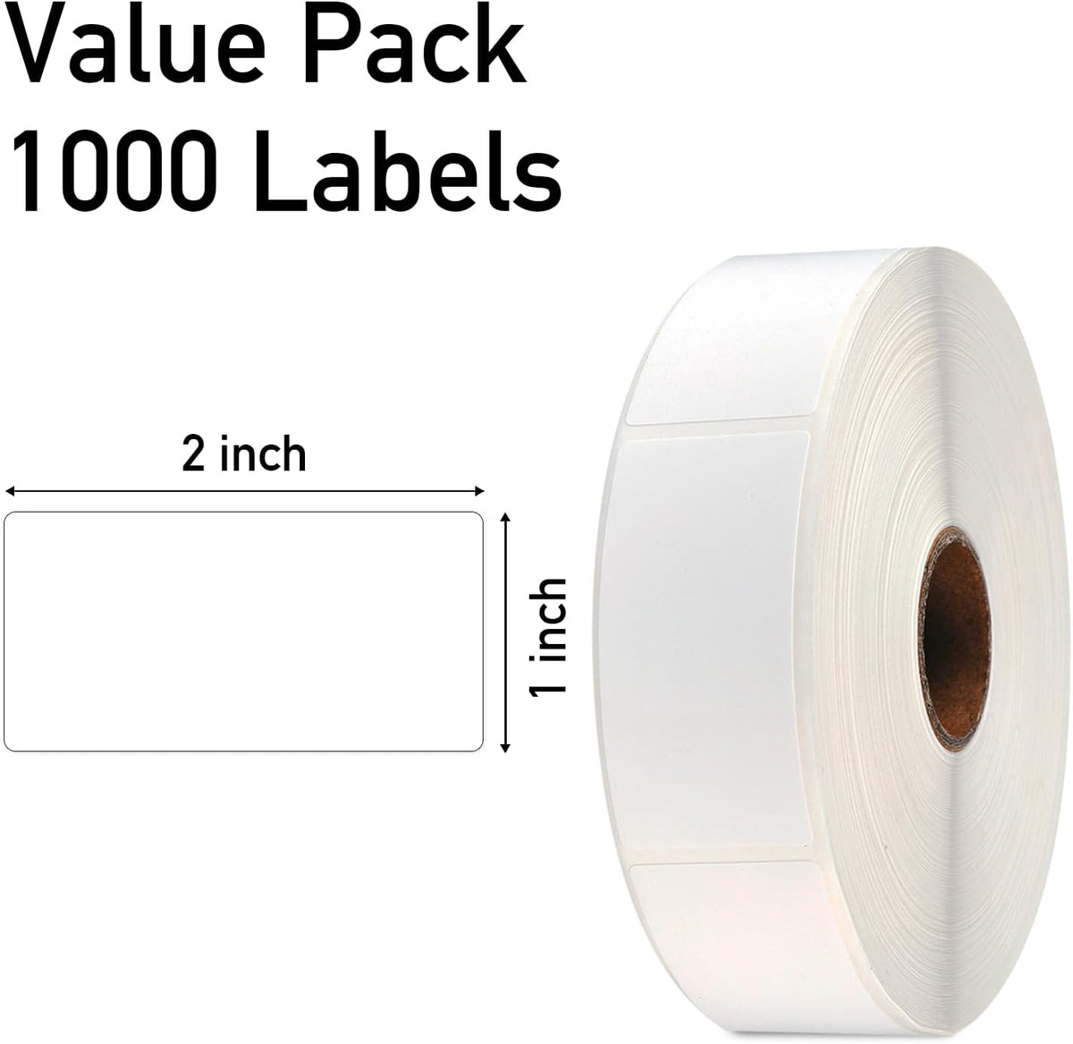 1000 Pcs Blank Removable Freezer Labels Water Oil Resistant for Food Containers Jars Pantry Organization (Each Measures 1” x 2”)