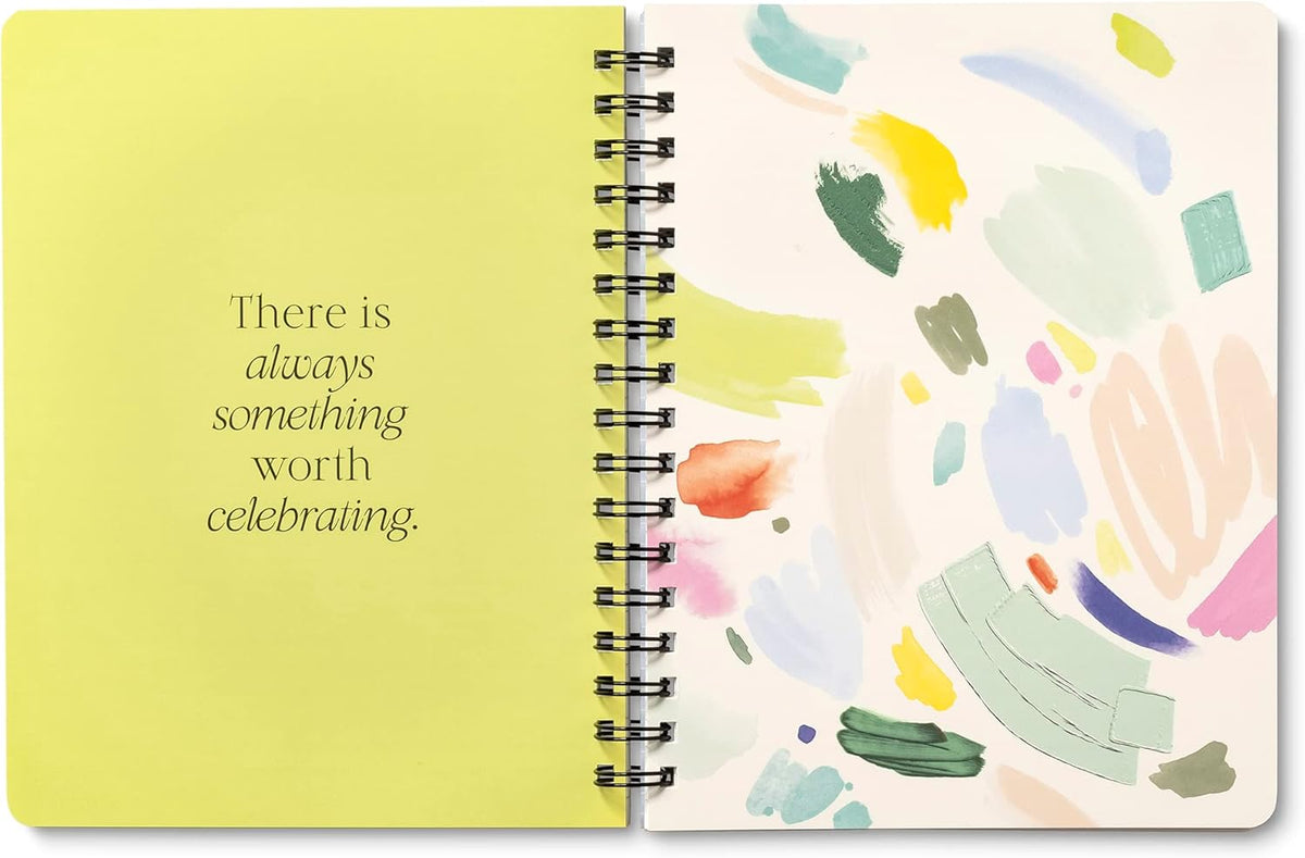 Compendium Spiral Notebook - Something Good Is Going to Happen Today. — A Designer Spiral Notebook with 192 Lined Pages, College Ruled, 7.5”W x 9.25”H