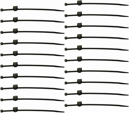 20PCS Black Plastic Cable Tie Mounts Holders Wire Tie Fasteners for Cable Management Automotive Wire Harness Tie Wraps Wire Edge Mounting Clips Fasteners