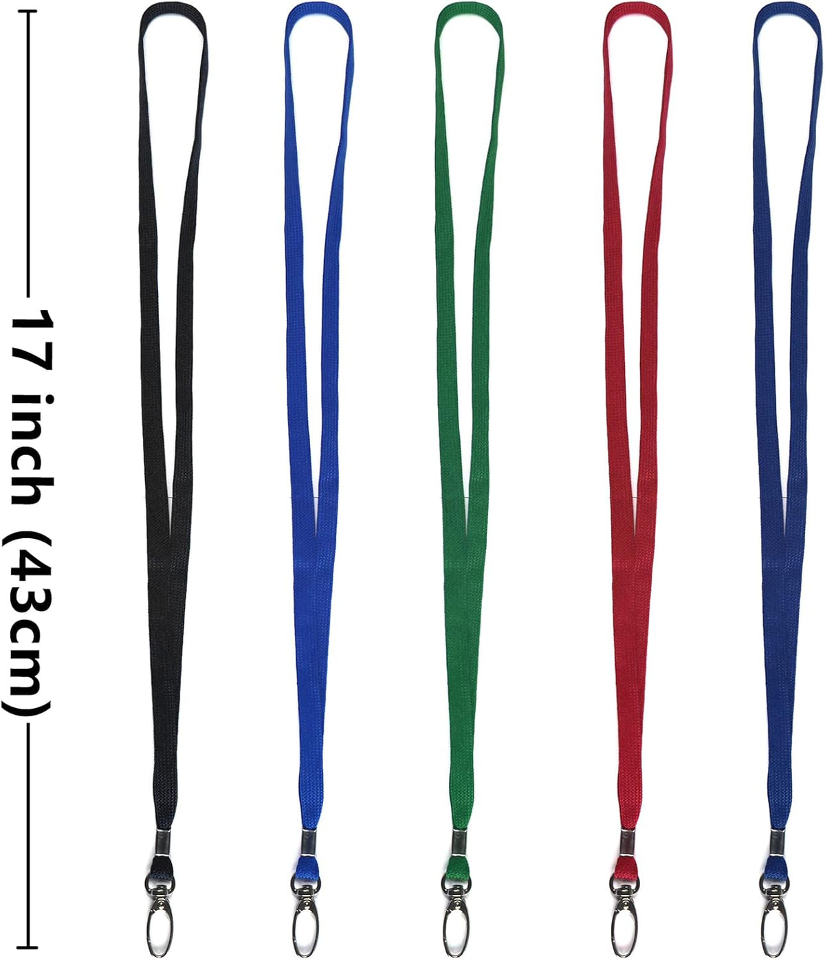 100 Pack Lanyards Bulk Lanyard for Office Id Badges Flat Lanyard with Badge Clip Swivel Hook (100 Pack, Red)