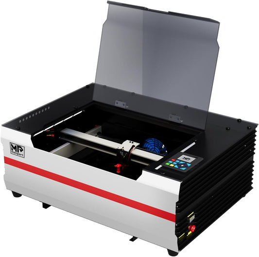 Monport Reno Pro 45W Desktop CO2 Laser Engraver＆Cutter,16x12 Workbed Laser Engraving Machine with New Semi-Autofocus, Control Panel, 2 Working Platforms, Z-axis Adjustable for Wood Acrylic Glass More