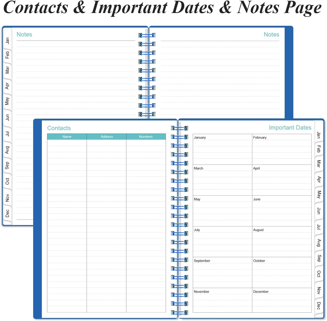 2026 Appointment Book & Planner - 2026 Daily Hourly Planner from January 2026 - December 2026, Weekly Appointment Book with 30-Minute Interval, Medium 6.4" x 8.5", Blue-B