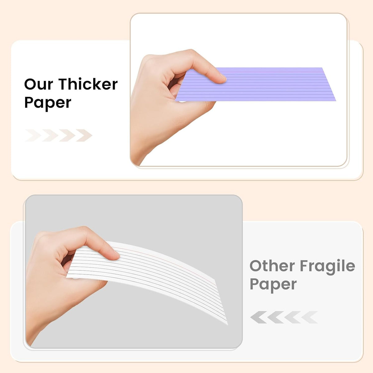 Index Cards 3x5 Inch, 300sheets, Flash Cards,Ruled Lined Purple Note Cards Paper For Studying, Schools Supplies, College, Office And Home Organization, Note Taking Supplies