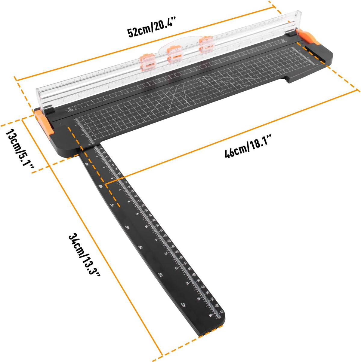 ZEQUAN Paper Cutter 18 inch, 18" Cut Length Large Paper Trimmer Slider for Craft Scrapbooking Cardstock, 3pcs Blade