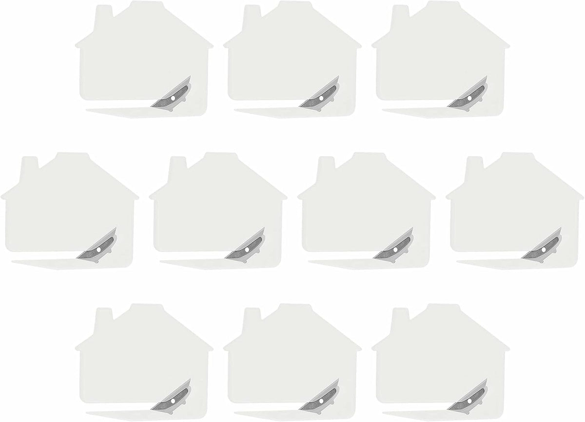 House Letter Openers Set of 10, Bulk Pack - Perfect for Home or Office - White