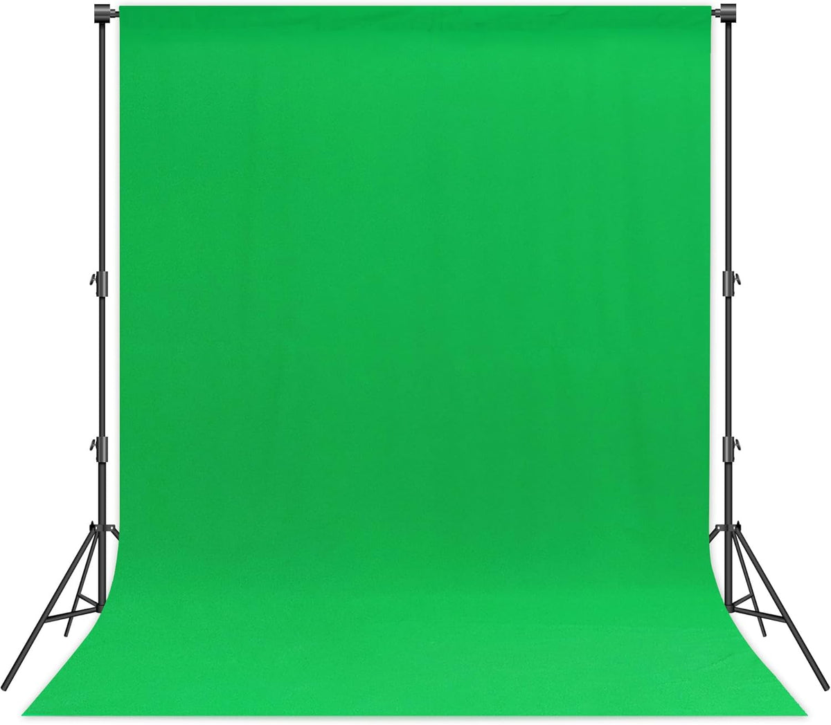 6 x 9 FT Green Screen Backdrop - Polyester Fabric for Video Streaming, Portrait Photoshoot, Wall Mounted, Parties and Small Events