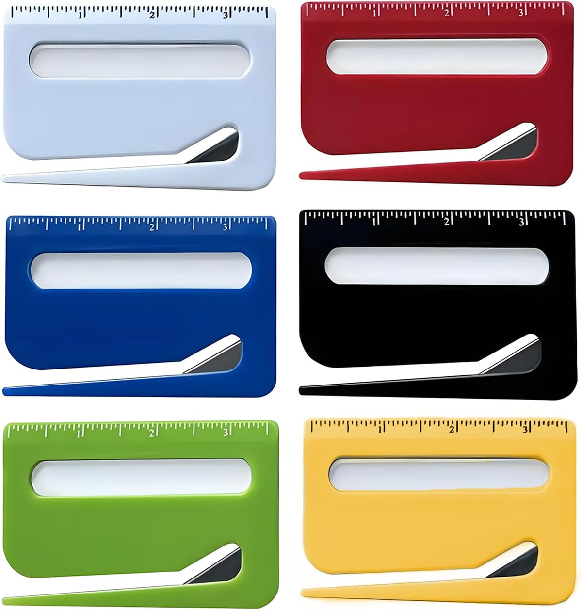 2025 Upgraded Envelope Opener with Magnifier, Letter Openers 6pcs