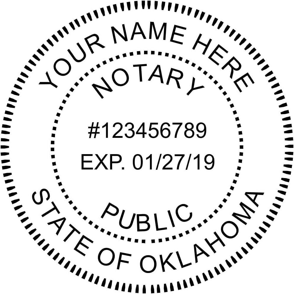 Custom Notary Embosser, Customizable for 37 Total States, Embossed Notary Seal | Great for Official Documents and Paperwork | Great Way to Certify Your Documents (Oklahoma)