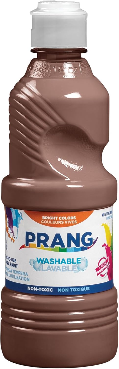 Prang Washable Tempera Paint, Brown, 16 Oz., 1 Count