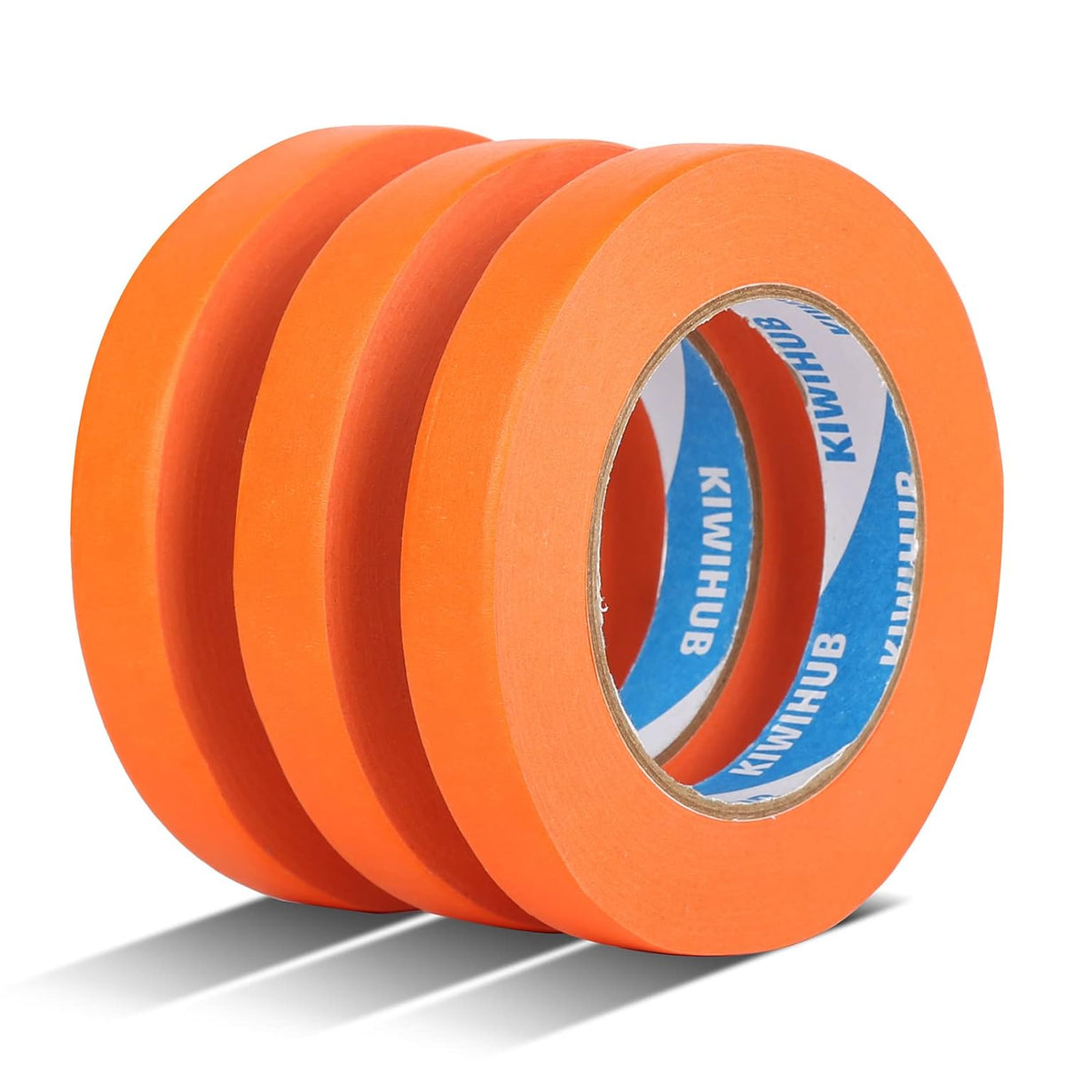 Orange Painters Tape,0.7" x 60 Yards x 3 Rolls (180 Yards Total) - Medium Adhesive Masking Tape for Painting,Labeling,DIY Crafting,Decoration and School Projects