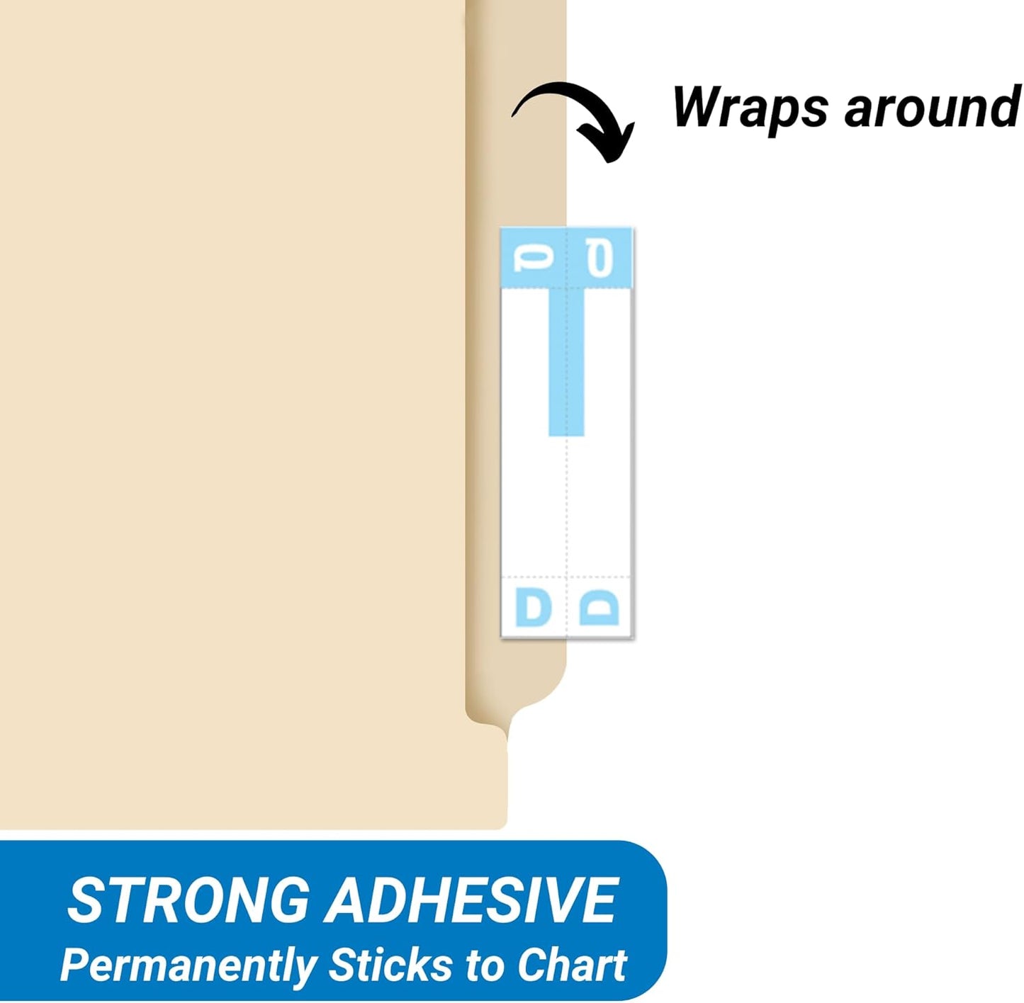 Alphabet Labels for File Folders, A to Z Desk Set with File Box and Indexes, Doctor Stuff, 1500 Labels, Compatible with Smead NCC - SNCC Alpha Stickers Series, Medical Chart Color Code Labels