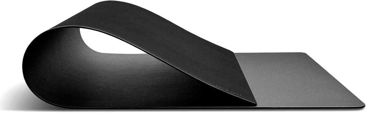 Nekmit Leather Desk Blotter Pad 17 x 12 Inches, Flat, Non-Slip, Waterproof, Black