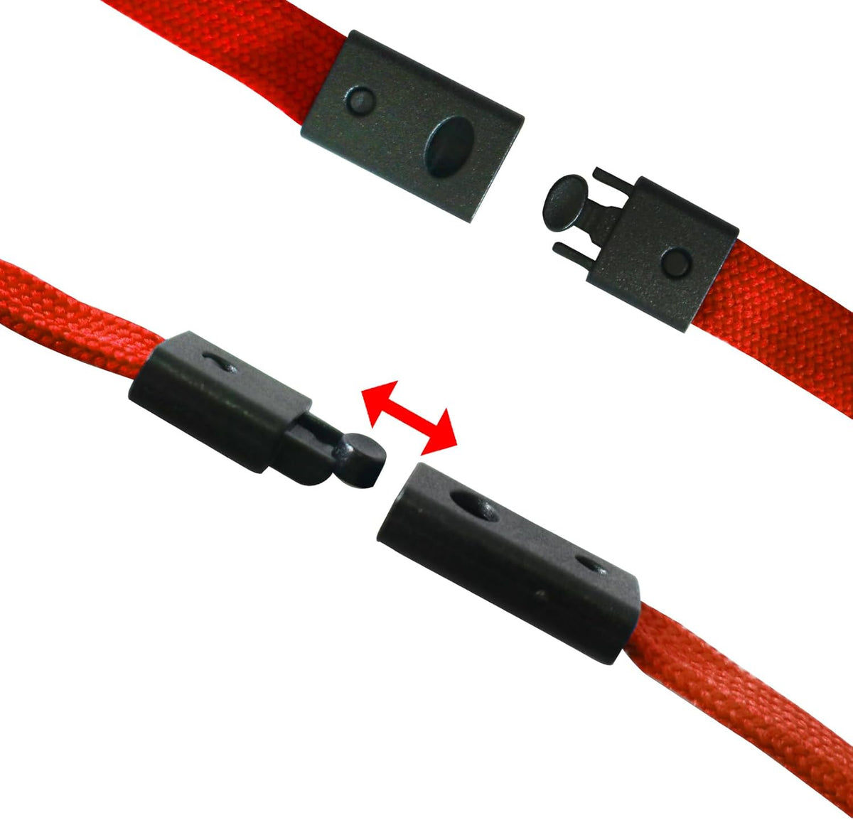60 Pcs Breakaway Lanyards Safety Red Lanyard with Swivel J Hook Premium Bulk Flat Lanyards 36" for ID Name Badge Holder, ID Badges Cruise, School, Students, Coach, Festival and Hang Keys