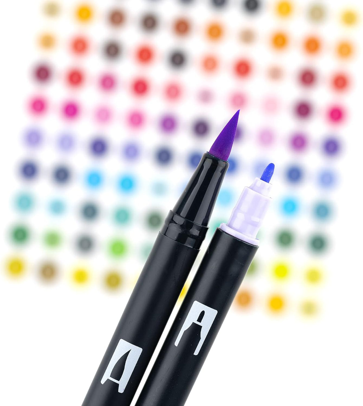 Tombow 56187 Dual Brush Pen Art Markers, Pastel, 10-Pack. Blendable, Brush and Fine Tip Markers
