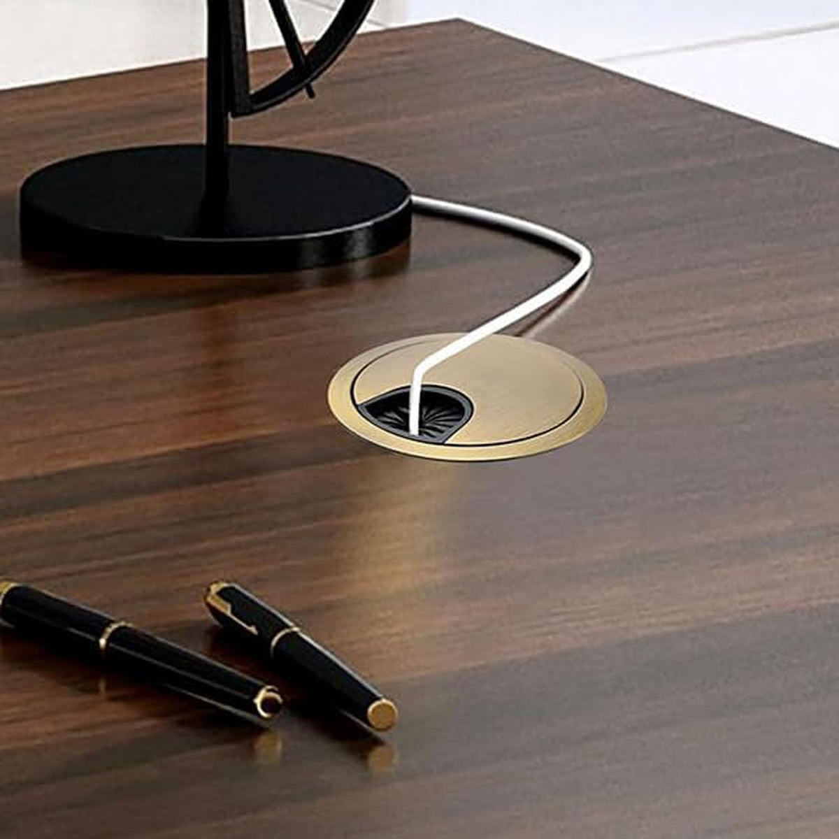 TuTuYa 4PCS Desk Grommet, Bronze Desk Grommet 2Inch(50mm) Desk Cable Grommet Desk Cable Hole Covers with Hole Saw, Ideal Solution for Office and Home Table Cable (Bronze,2 Inch)