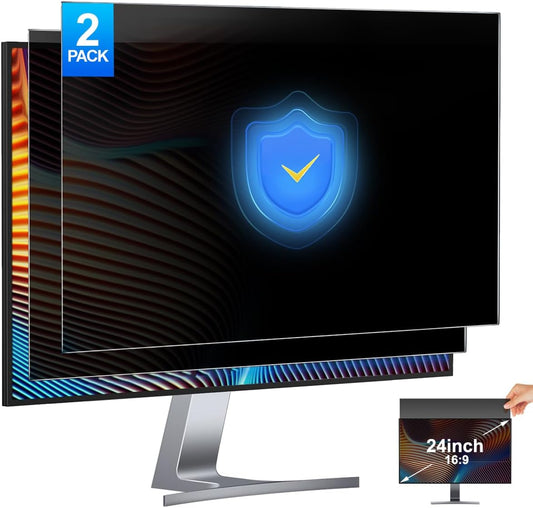 [2-Pack] 24 Inch Privacy Screen for Monitor Computer Screen Privacy Filter for 16:9 Widescreen Monitor Desktop PC Monitor Privacy Film Monitor Privacy Shield and Anti-Glare Protector
