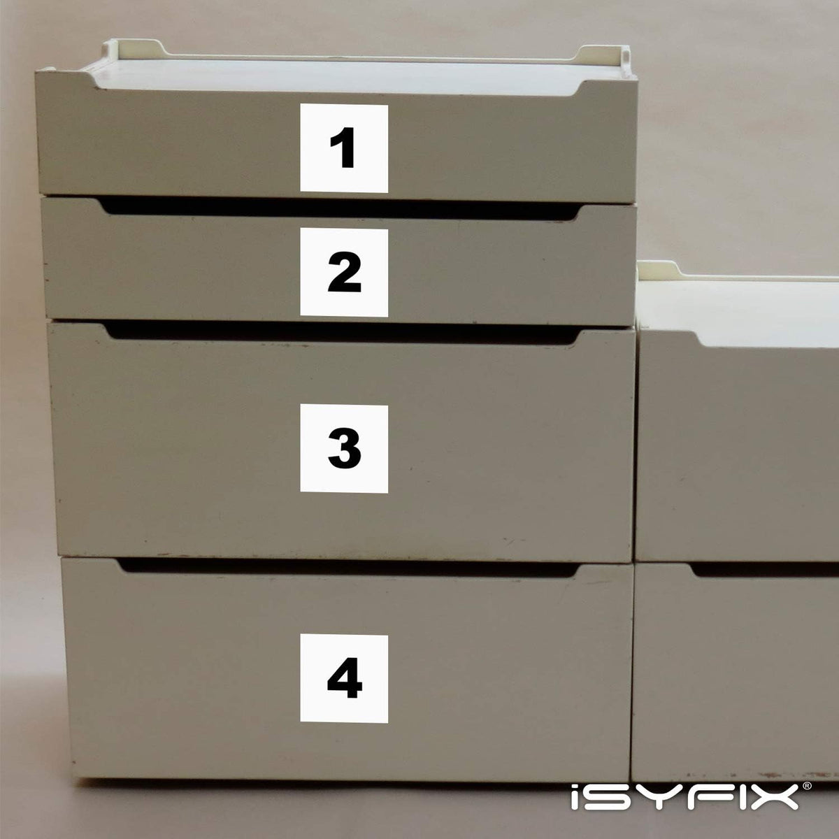 iSYFIX White Consecutive Number Stickers – 1 to 100, 3-inch, 1 Set – Vinyl Self Adhesive Premium Decal, Ideal for Inventory, Storage, Organizing, Boxes, Bins, Toolbox, Lockers & More, Indoor/Outdoor