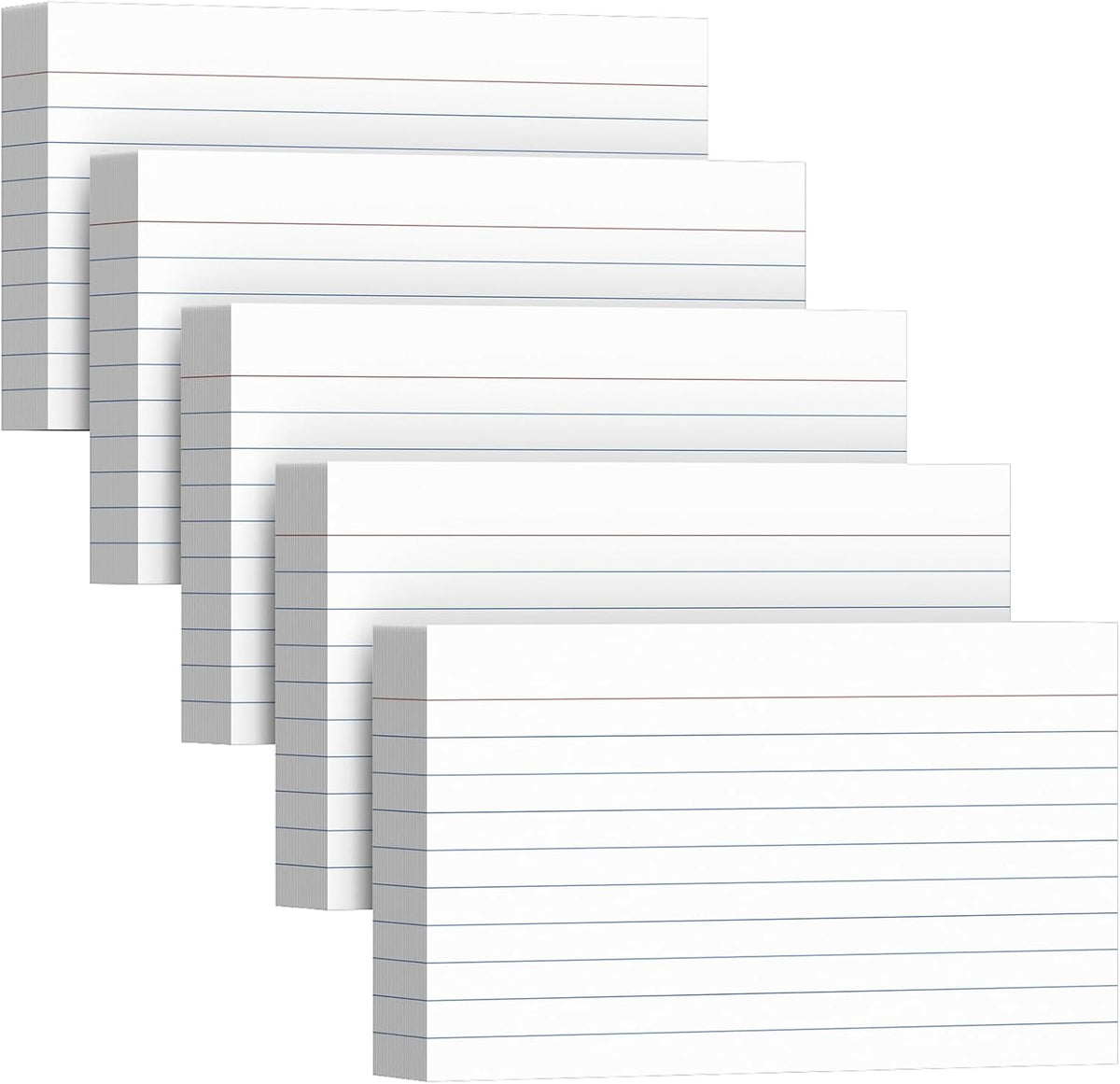 250 Count Index Cards 3 x 5 Inch, Heavyweight White Lined Note Cards Portable Ruled Flash Cards Perfect for Studying and Organizing, Note Taking Study Flashcards for Home, School and Office